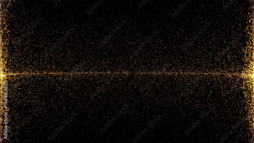 walls created by fllying orange particles. Abstract movement like digital waterfall walls created by fllying orange particles. Abstract movement like digital waterfall