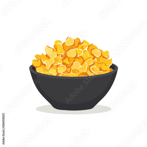 2D flat vector illustration cornflakes icon isolated on a white background.