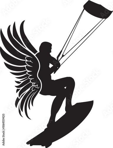 Kite Surfer in Wings