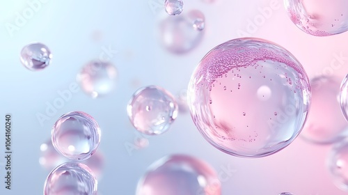 Wallpaper Mural Pink and Blue Bubbles Floating in Air Torontodigital.ca