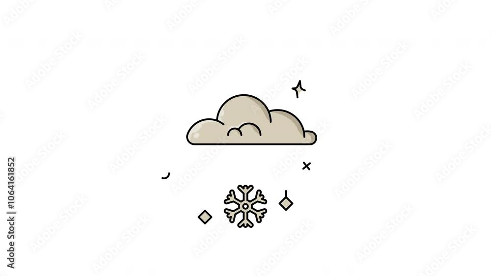 sleet storm icon animation motion graphic illustration design video sleet storm icon animation motion graphic illustration design video