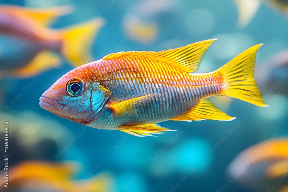 Fish swimming through a vibrant coral reef Fish swimming through a vibrant coral reef