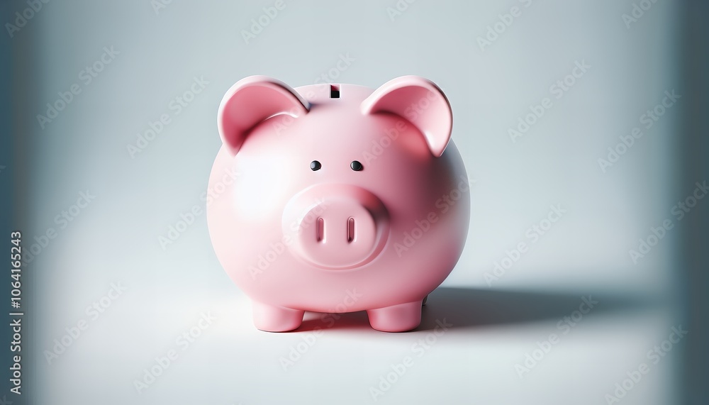 A classic pink piggy bank, a symbol of savings and financial goals. A classic pink piggy bank, a symbol of savings and financial goals.