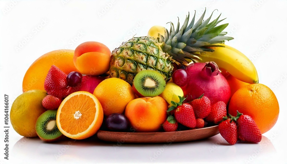 frutas sobre fondo blanco frutas sobre fondo blanco