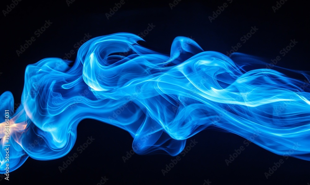 A vivid blue flame dances upwards, its soft curves creating a mesmerizing display against the stark black backdrop, highlighting its dynamic and ethereal nature A vivid blue flame dances upwards, its soft curves creating a mesmerizing display against the stark black backdrop, highlighting its dynamic and ethereal nature