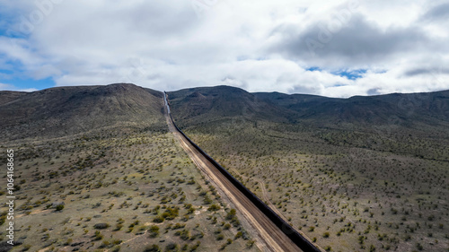 Guardian Barrier: Jacumba Hot Springs Border Wall Securing the US-Mexico Divide photo