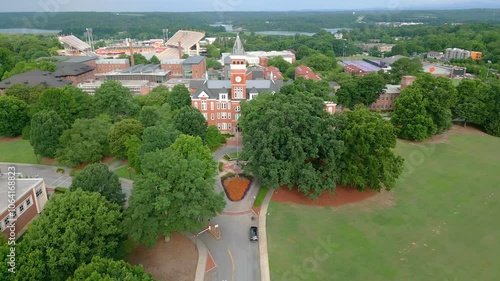 Clemson University campus skyline including Tillman Hall on the Clemson University campus