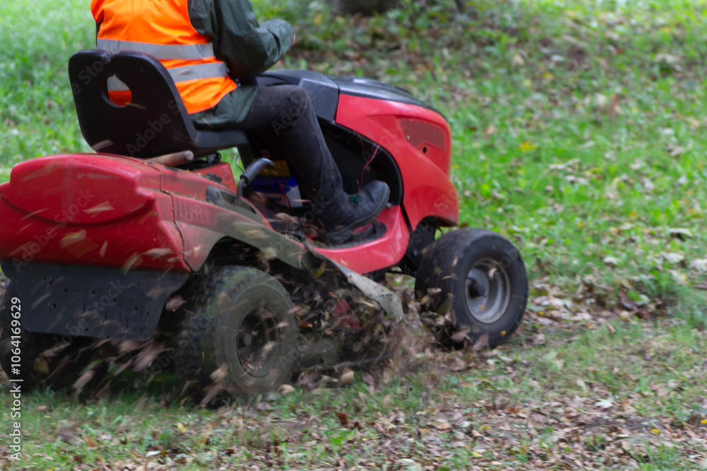 Obraz premium mowing the lawn