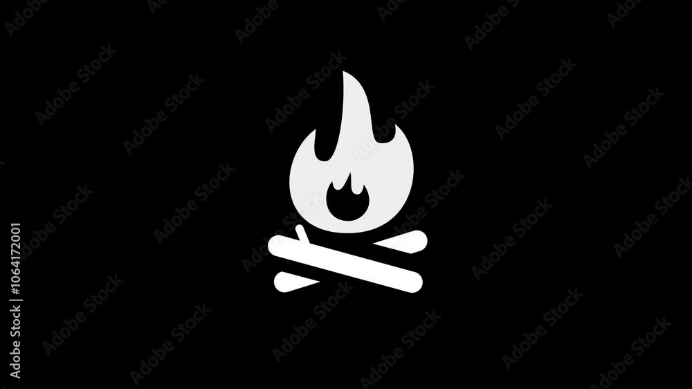 Fire Icon Animation - Flame and Campfire Symbol Animation Fire Icon Animation - Flame and Campfire Symbol Animation
