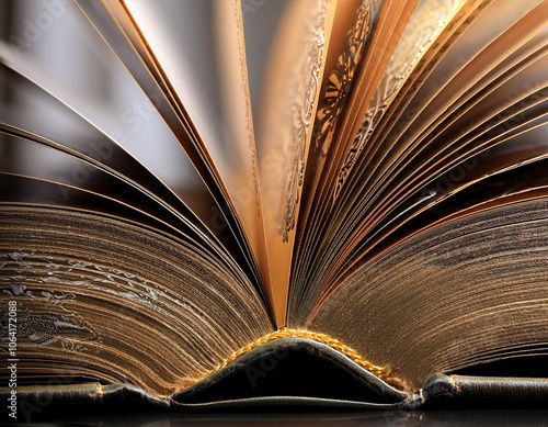 Close-Up of a Stylish Book Cover with Intricate Design photo