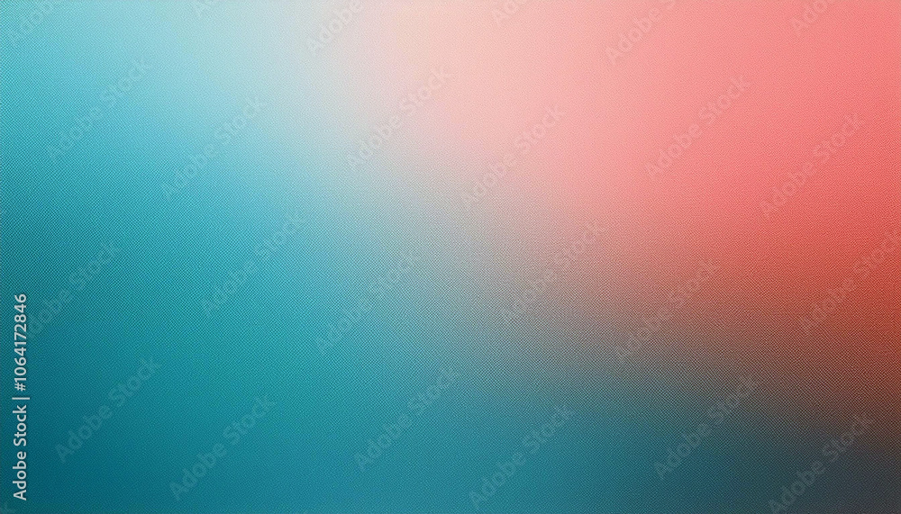 Obraz premium Serene Teal to Coral Gradient