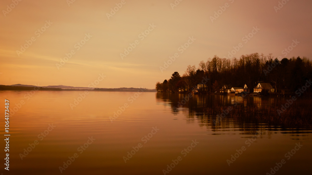 Late fall and calm New England Lake Late fall and calm New England Lake