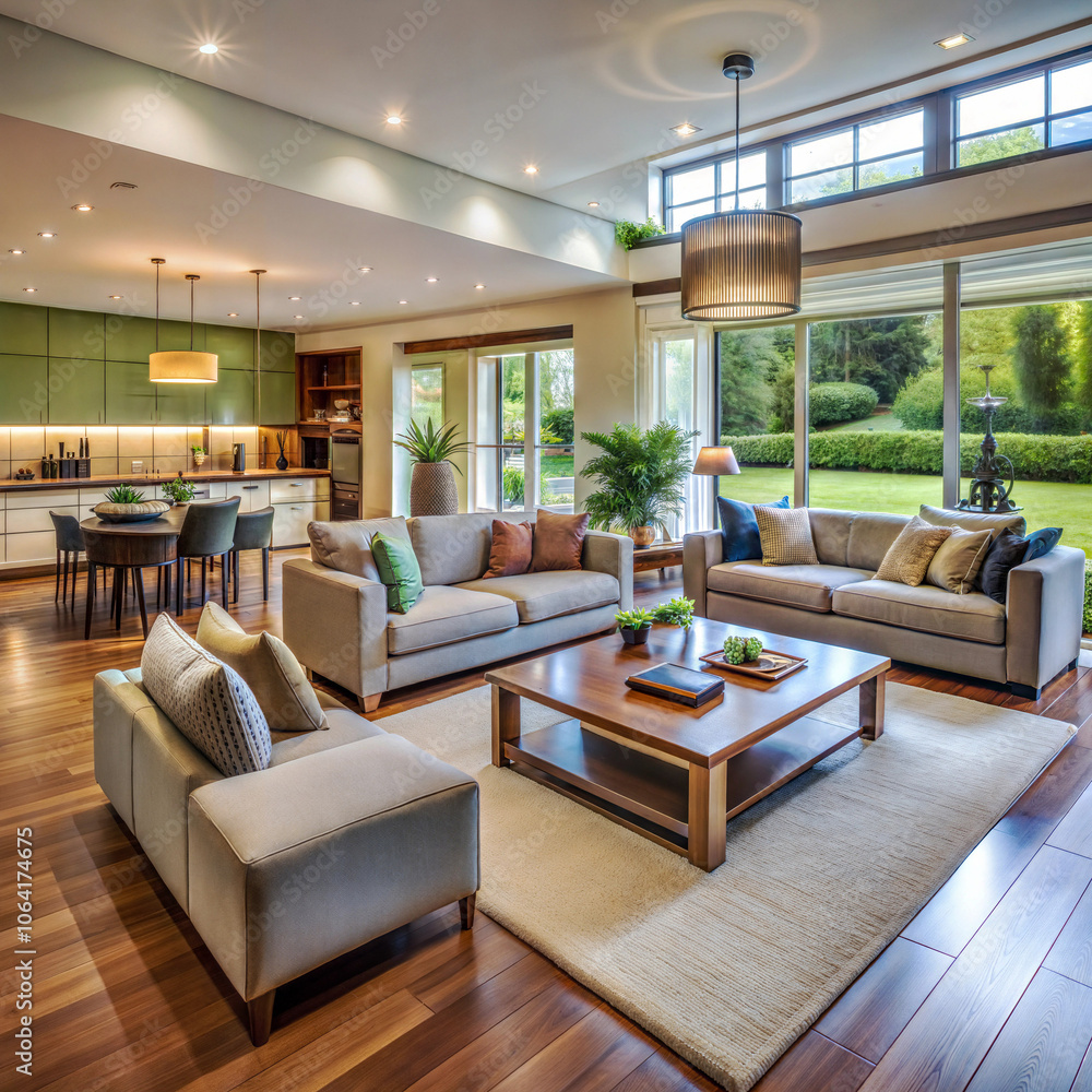 A modern industrial style living room expose A modern industrial style living room expose