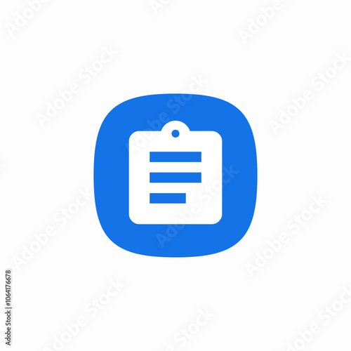 clipboard text icon sign vector