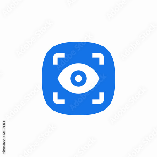 eye scan icon sign vector