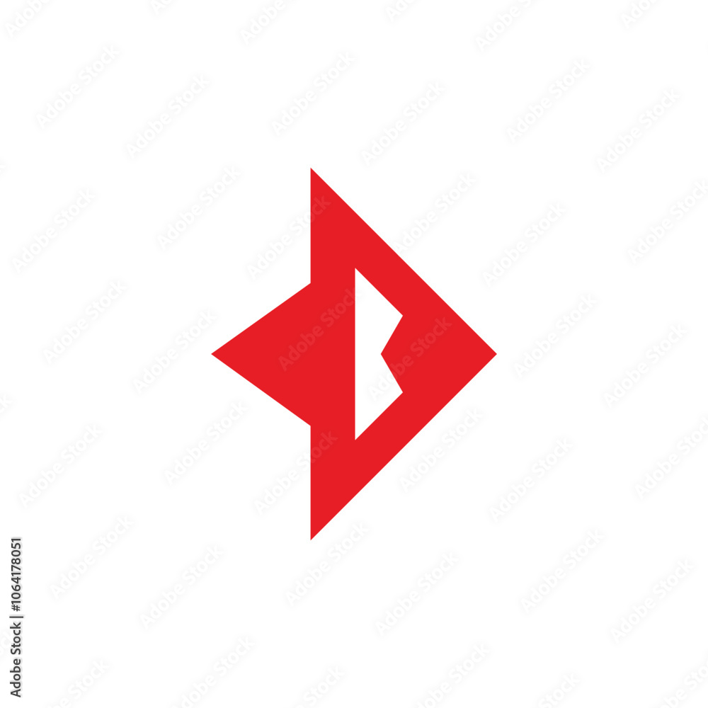 letter d run motion rocket red logo vector letter d run motion rocket red logo vector