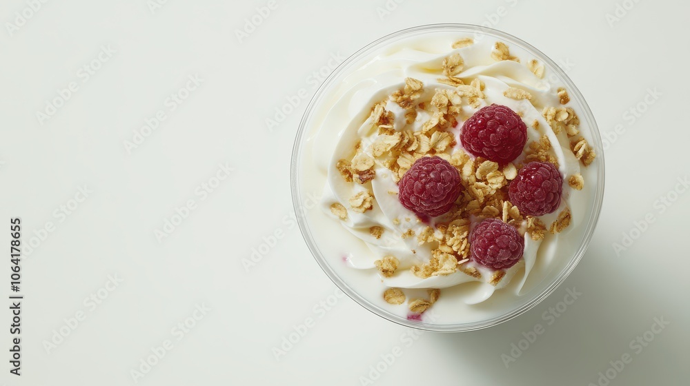 Delicious Yogurt Parfait with Fresh Raspberries and Granola Delicious Yogurt Parfait with Fresh Raspberries and Granola