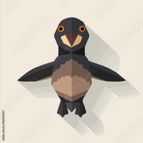 2D flat vector illustration platypus icon isolated on a white background.

 photo