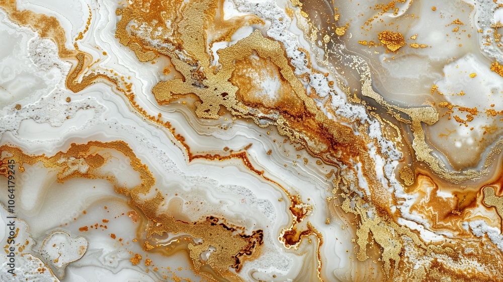 Abstract Golden and White Marble Pattern Abstract Golden and White Marble Pattern