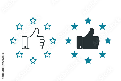 Like star feedback icon. Illustration vector