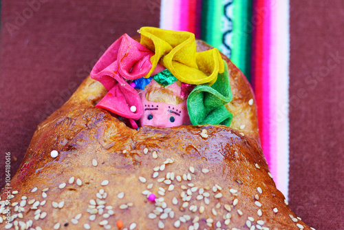 Traditional peruvian bread for All Souls' Day.