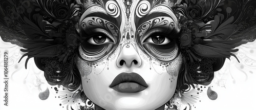 Wallpaper Mural Tatouage polynésien traditionnel avec motifs tribaux et symboles culturels Torontodigital.ca