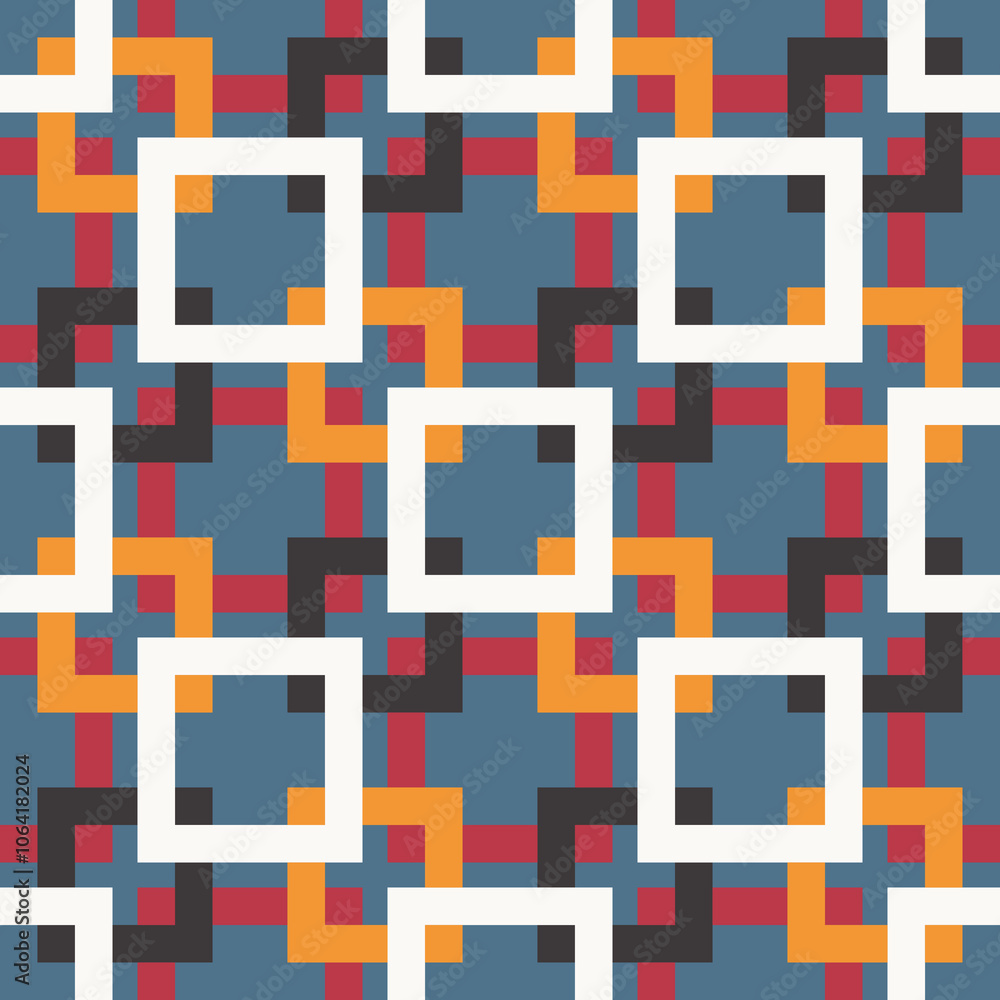 Fototapeta premium Abstrakcyjny geometryczny wzór. Bezszwowe wektorowe tło. Kolorowa tekstura.