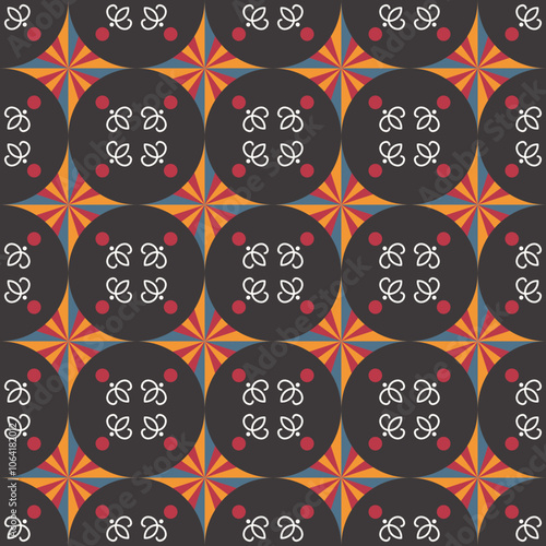 Abstrakcyjny geometryczny wzór. Bezszwowe wektorowe tło. Kolorowa tekstura.