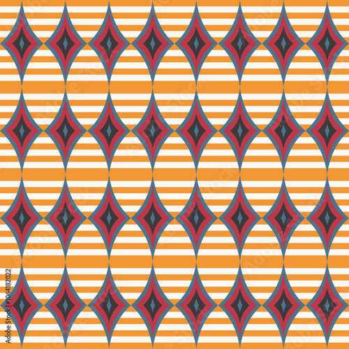 Abstrakcyjny geometryczny wzór. Bezszwowe wektorowe tło. Kolorowa tekstura.