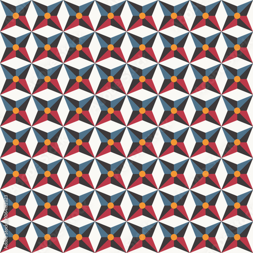 Abstrakcyjny geometryczny wzór. Bezszwowe wektorowe tło. Kolorowa tekstura.