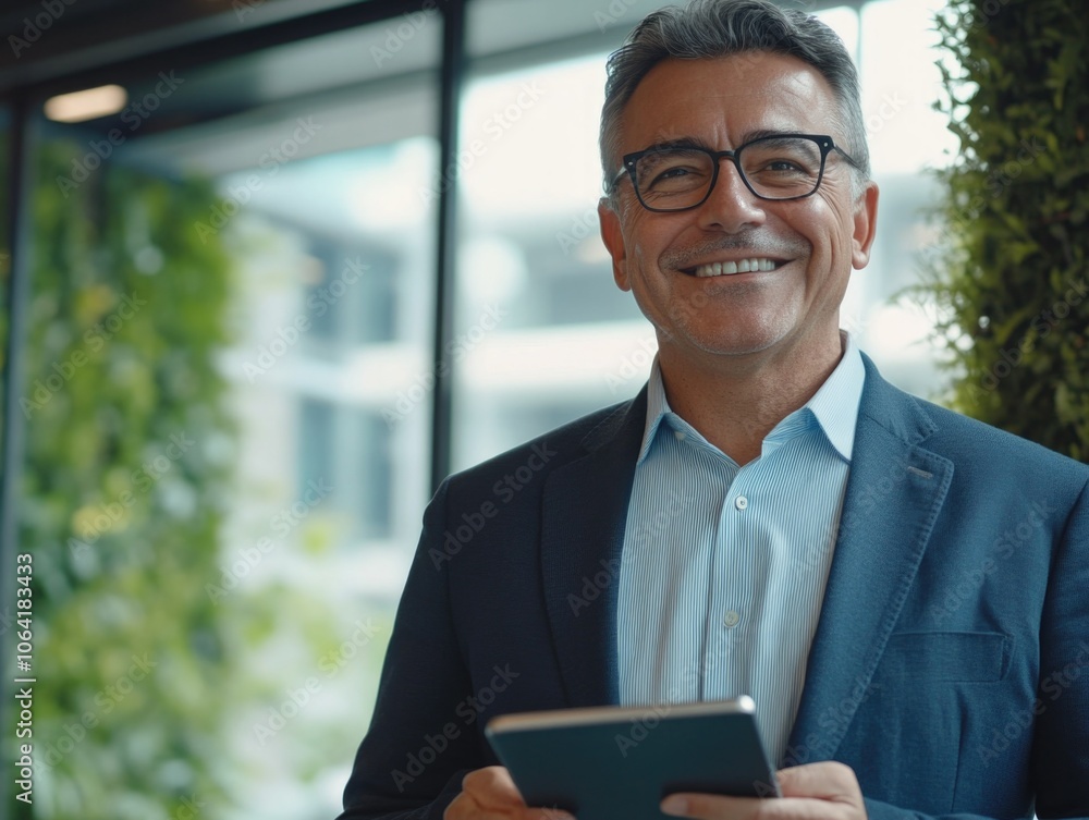 Businessman in a modern office environment Businessman in a modern office environment
