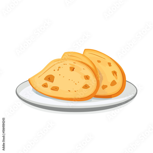 Food Canada Bannock Illustration