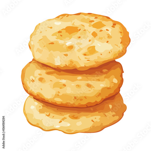 Food Canada Bannock Illustration