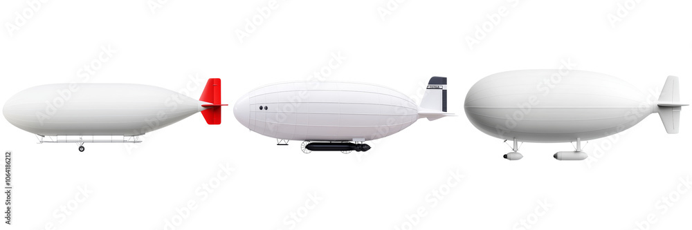 Obraz premium Exploring the Evolution of Airship Design through Minimalist Aesthetics and Functionality
