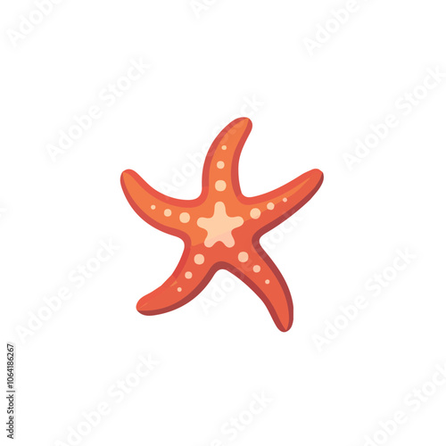 2D flat vector illustration starfish icon isolated on a white background.

 photo