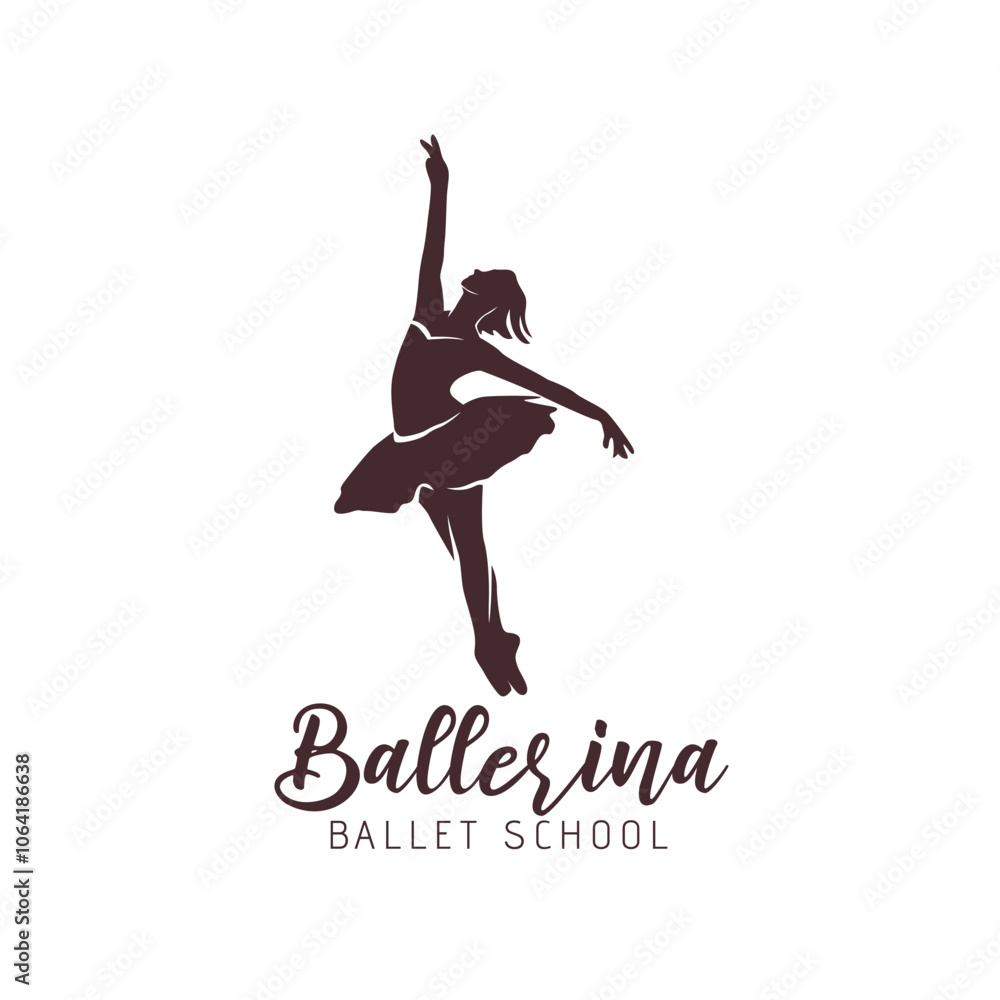 Naklejka premium ballerina logo