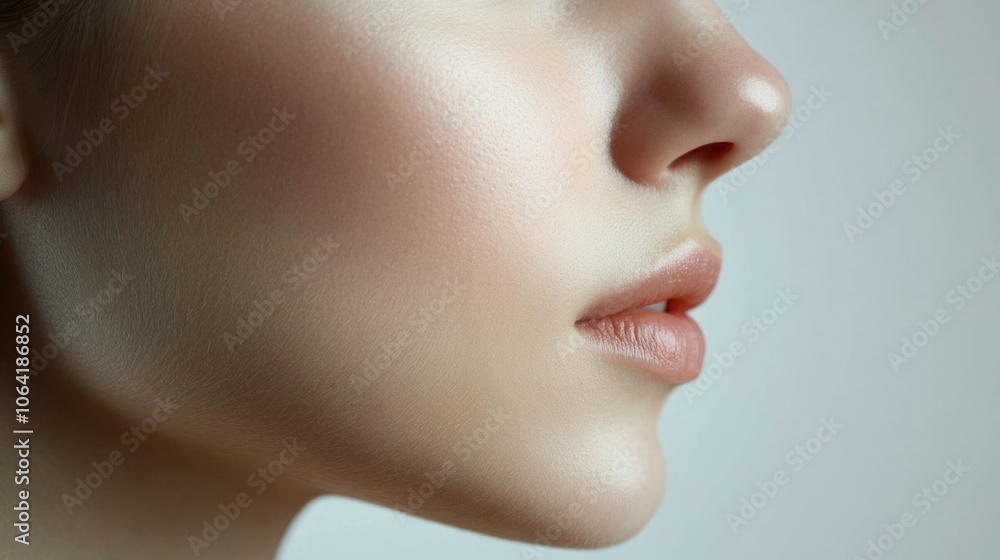 Close-up of a Female Face with Emphasis on Nose and Eye Area Close-up of a Female Face with Emphasis on Nose and Eye Area