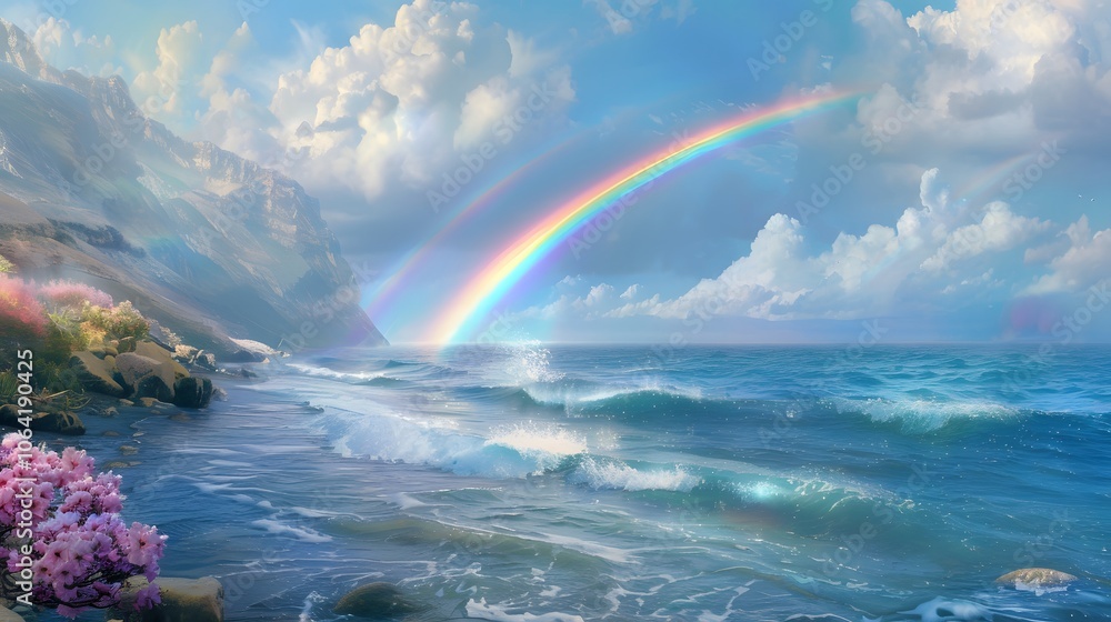 Fototapeta premium Rainbow Seascape.