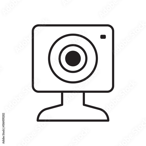 Web camera icon Simple thin outline