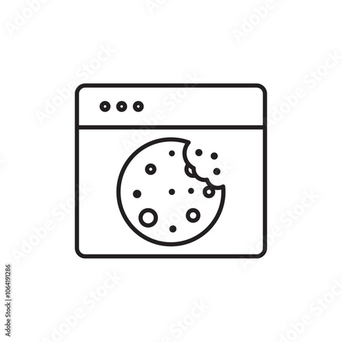 Web Cookies icon Simple thin outline