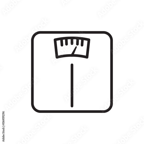 Weight scale icon Simple thin outline