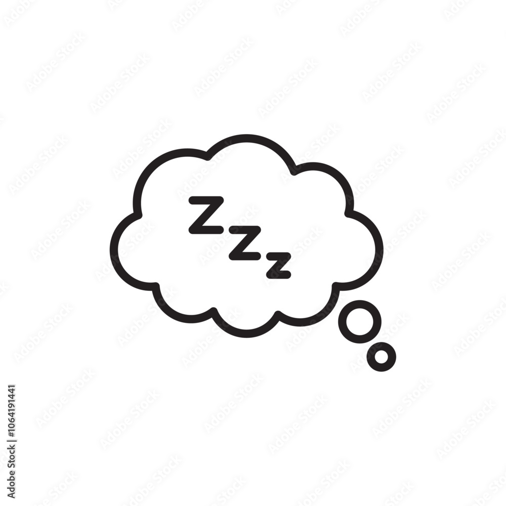 Zzz icon Simple thin outline Zzz icon Simple thin outline