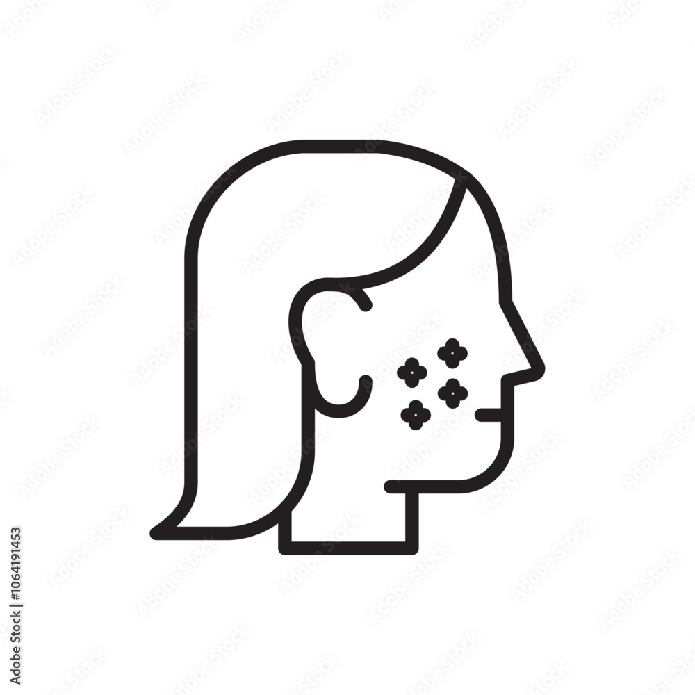 Acne icon Simple thin outline Acne icon Simple thin outline