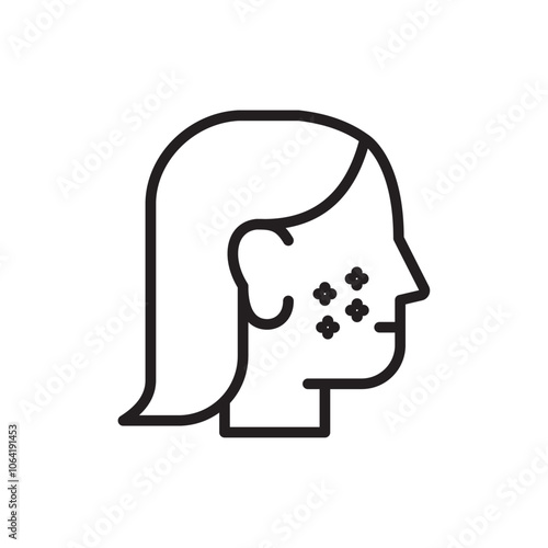 Acne icon Simple thin outline