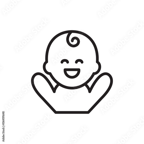 Baby icon Simple thin outline