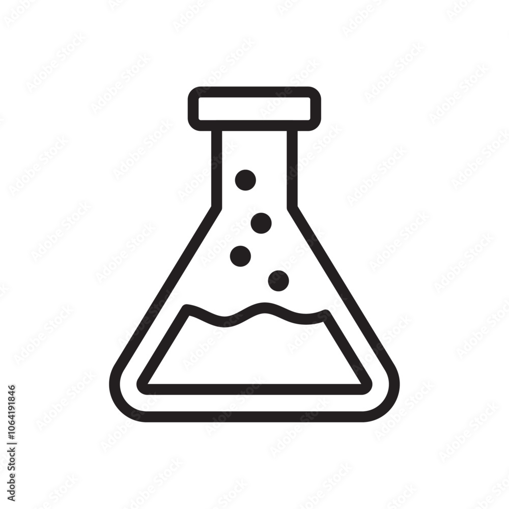 Beaker icon Simple thin outline Beaker icon Simple thin outline