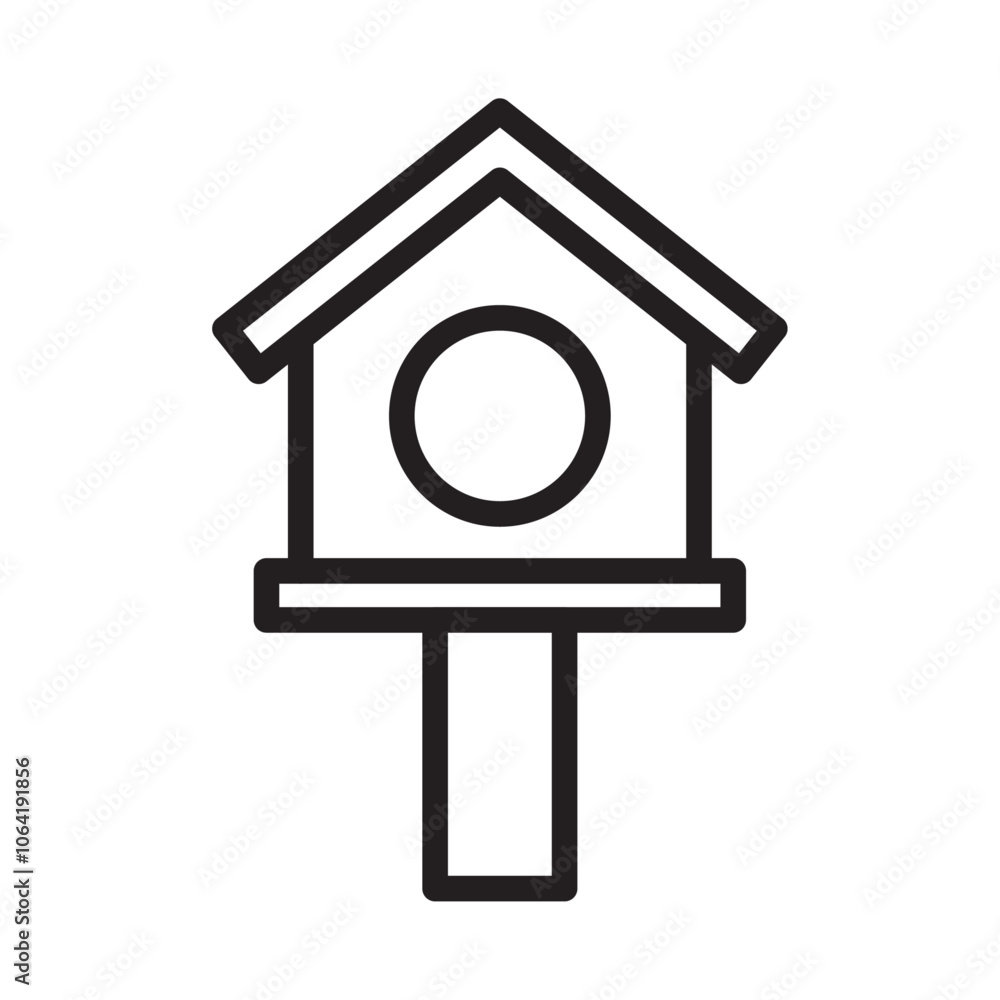 Bird house icon Simple thin outline Bird house icon Simple thin outline