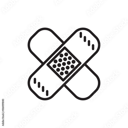 Band aid icon Simple thin outline