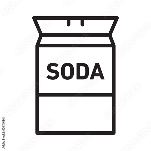 Baking soda icon Simple thin outline