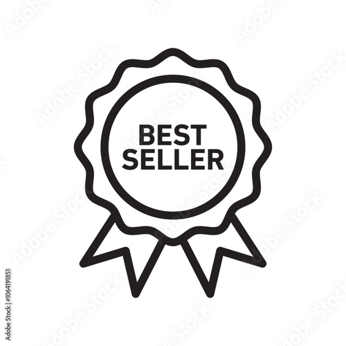 Best seller icon Simple thin outline